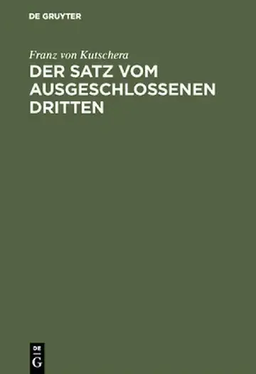 Cover of Der Satz Vom Ausgeschlossenen Dritten