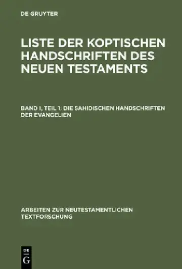 Cover of Die sahidischen Handschriften der Evangelien