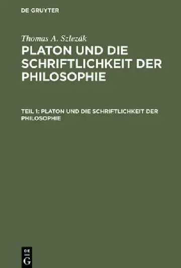 Cover of Platon Und Die Schriftlichkeit Der Philosophie