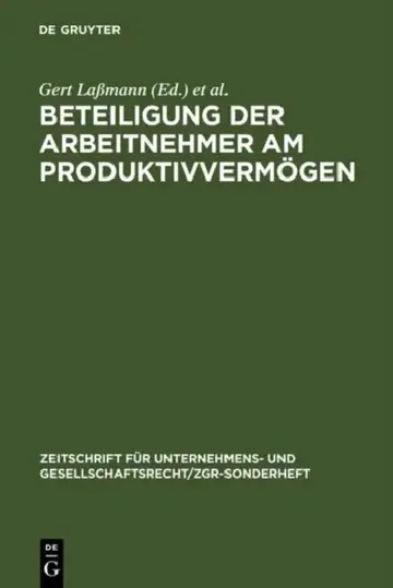 Cover of Beteiligung der Arbeitnehmer am Produktivvermögen