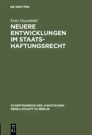 Cover of Neuere Entwicklungen im Staatshaftungsrecht