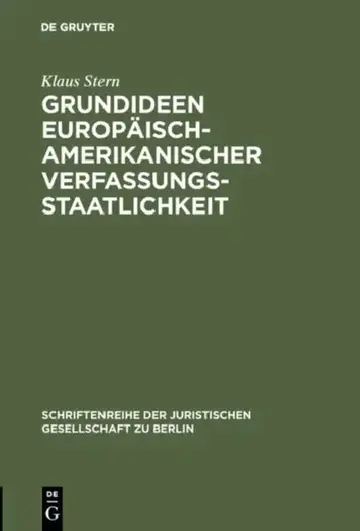 Cover of Grundideen europäisch-amerikanischer Verfassungsstaatlichkeit
