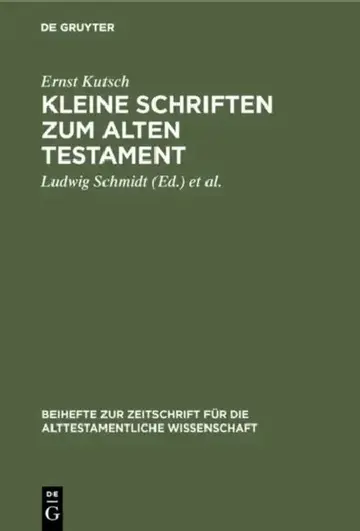 Cover of Kleine Schriften Zum Alten Testament