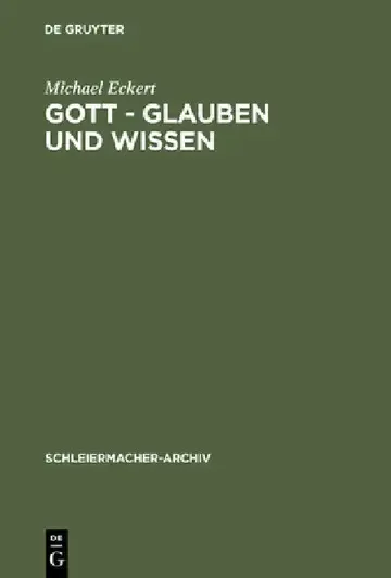 Cover of Gott - Glauben Und Wissen