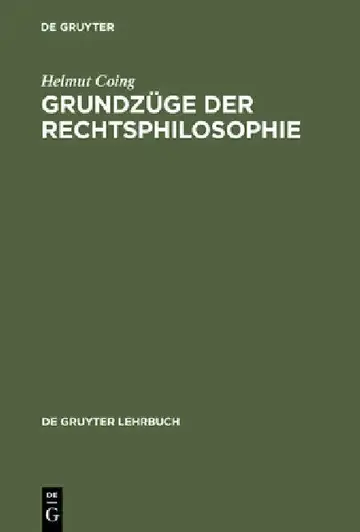Cover of Grundzüge Der Rechtsphilosophie