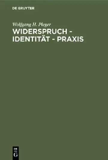 Cover of Widerspruch - Identität - PRAXIS