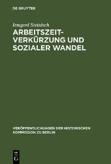 Cover of Arbeitszeitverkürzung und sozialer Wandel