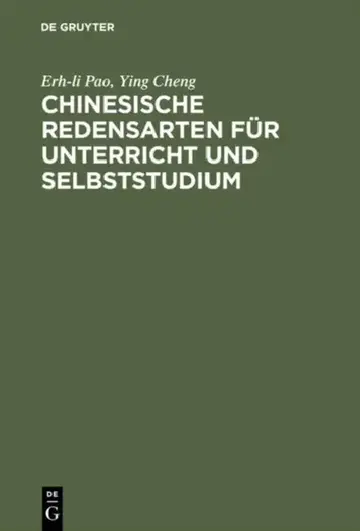 Cover of Chinesische Redensarten Für Unterricht Und Selbststudium