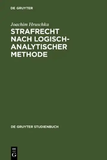 Cover of Strafrecht nach logisch-analytischer Methode