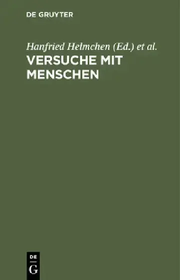 Cover of Versuche mit Menschen