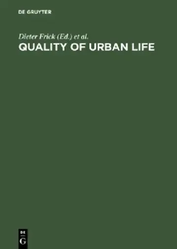 Cover of Quality of Urban Life