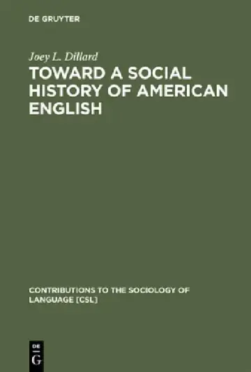 Cover of Toward a Social History of American English