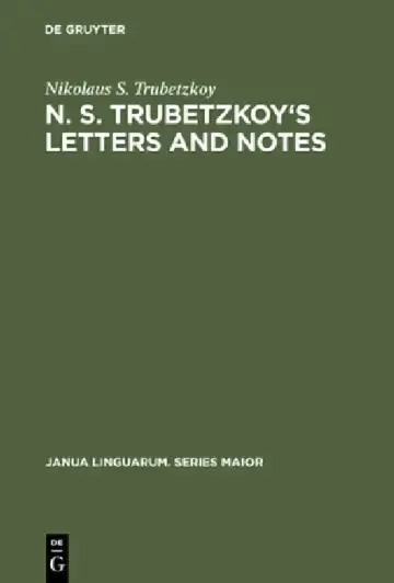 Cover of N. S. Trubetzkoy's Letters and Notes