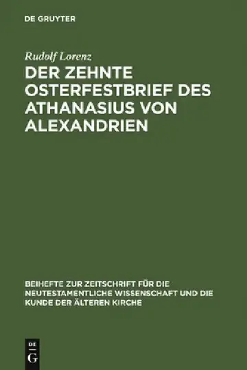 Cover of Der zehnte Osterfestbrief des Athanasius von Alexandrien