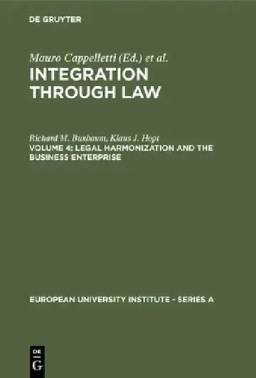 Cover of Legal Harmonization and the Business Enterprise