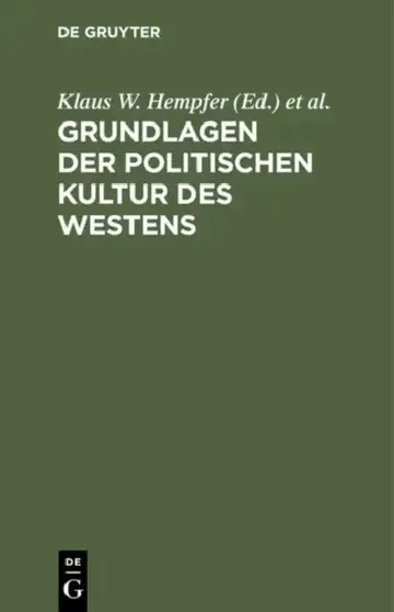 Cover of Grundlagen der politischen Kultur des Westens