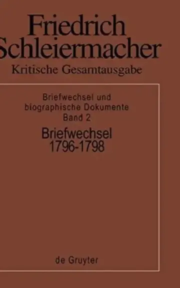 Cover of Briefwechsel 1796-1798