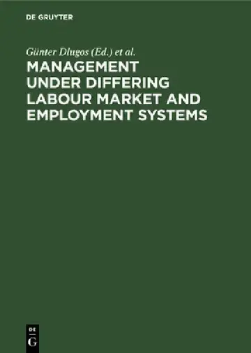 Cover of Management Under Differing Labour Market & Employment Systems