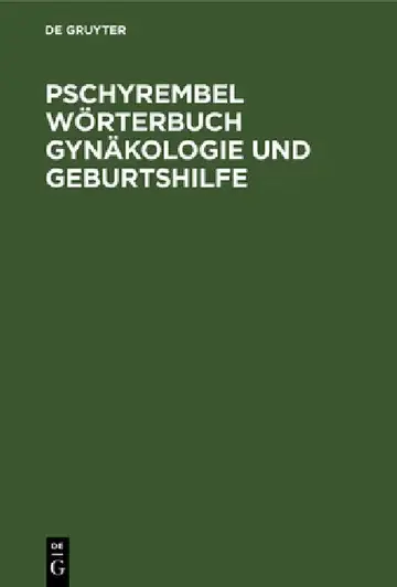 Cover of Pschyrembel Wörterbuch Gynäkologie und Geburtshilfe