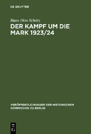 Cover of Der Kampf um die Mark 1923/24