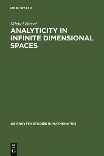 Cover of Analyticity in Infinite Dimensional Spaces