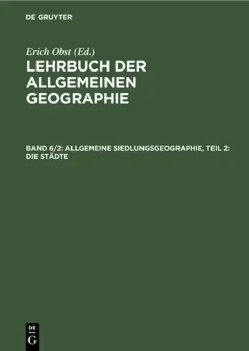 Cover of Allgemeine Siedlungsgeographie, Teil 2