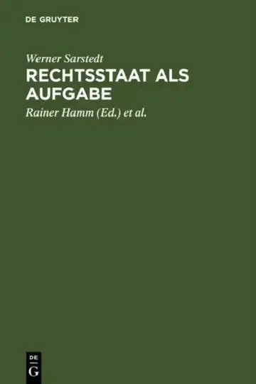 Cover of Rechtsstaat als Aufgabe