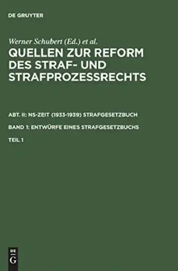 Cover of Quellen Zur Reform Des Straf- Und Strafprozerechts. Abt. II