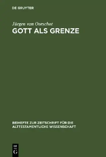 Cover of Gott als Grenze