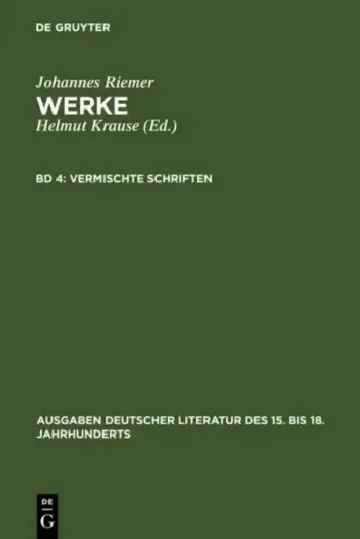 Cover of Vermischte Schriften