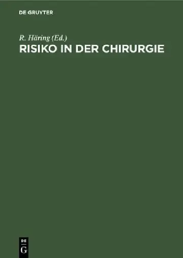 Cover of Risiko in der Chirurgie