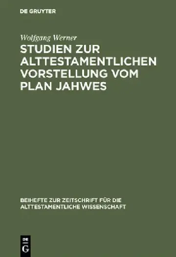Cover of Studien zur alttestamentlichen Vorstellung vom Plan Jahwes