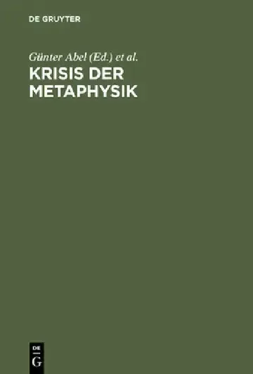 Cover of Krisis der Metaphysik