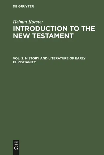 Cover of History and Literature of Early Christianity