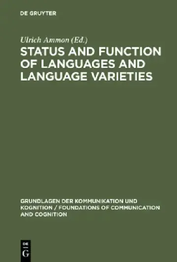 Cover of Status & Function of Languages & Language Varieties