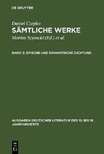 Cover of Sämtliche Werke, Band 3, Epische und dramatische Dichtung