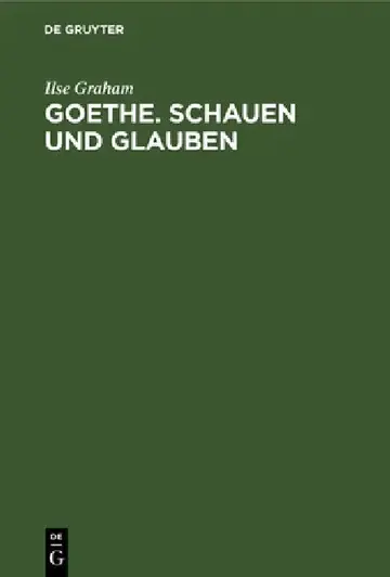 Cover of Goethe. Schauen und Glauben