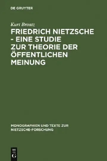 Cover of Friedrich Nietzsche - Eine Studie Zur Theorie Der Öffentlichen Meinung