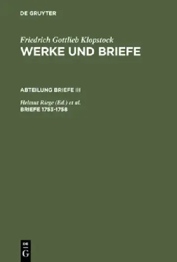 Cover of Briefe 1753-1758