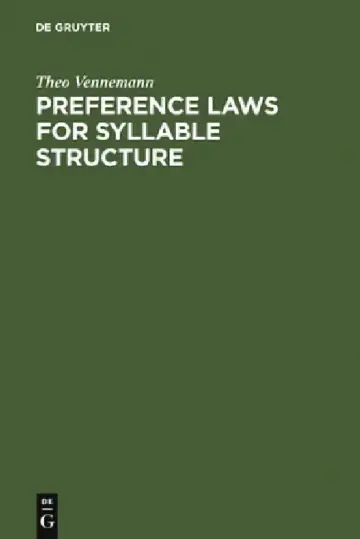 Cover of Preference Laws for Syllable Structure