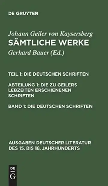 Cover of Sämtliche Werke, Band 1, Die deutschen Schriften