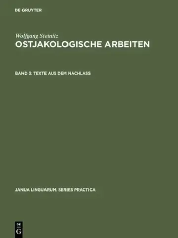 Cover of Ostjakologische Arbeiten, Band 3, Texte aus dem Nachlass