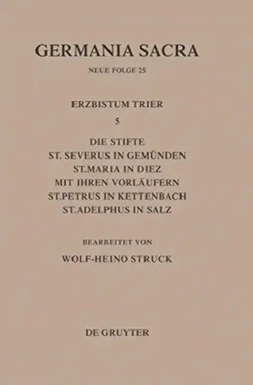Cover of Die Bistümer Der Kirchenprovinz Trier. Das Erzbistum Trier 5