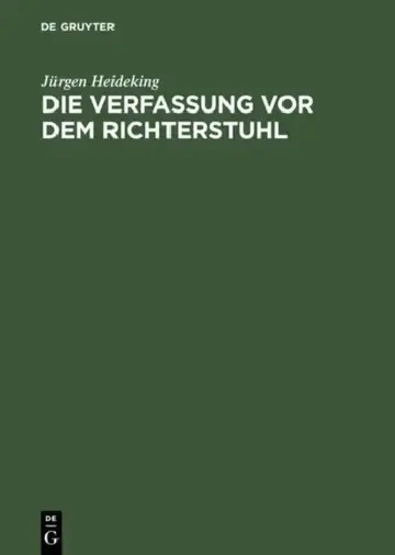 Cover of Die Verfassung vor dem Richterstuhl