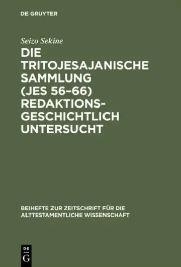 Cover of Die Tritojesajanische Sammlung (Jes 56-66) redaktionsgeschichtlich untersucht