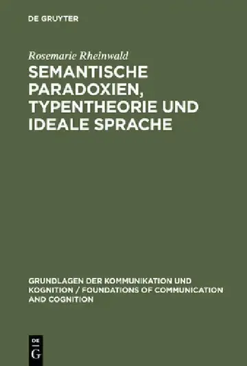 Cover of Semantische Paradoxien, Typentheorie und ideale Sprache