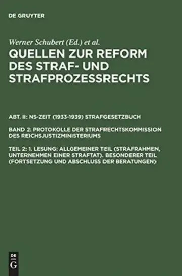 Cover of Quellen Zur Reform Des Straf- Und Strafprozerechts, Teil 2, 1. Lesung