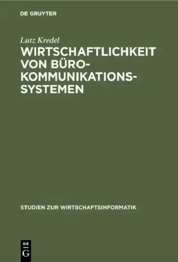 Cover of Wirtschaftlichkeit von Bürokommunikationssystemen