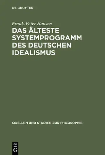Cover of Das älteste Systemprogramm des deutschen Idealismus