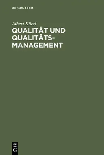 Cover of Qualität Und Qualitäts-Management